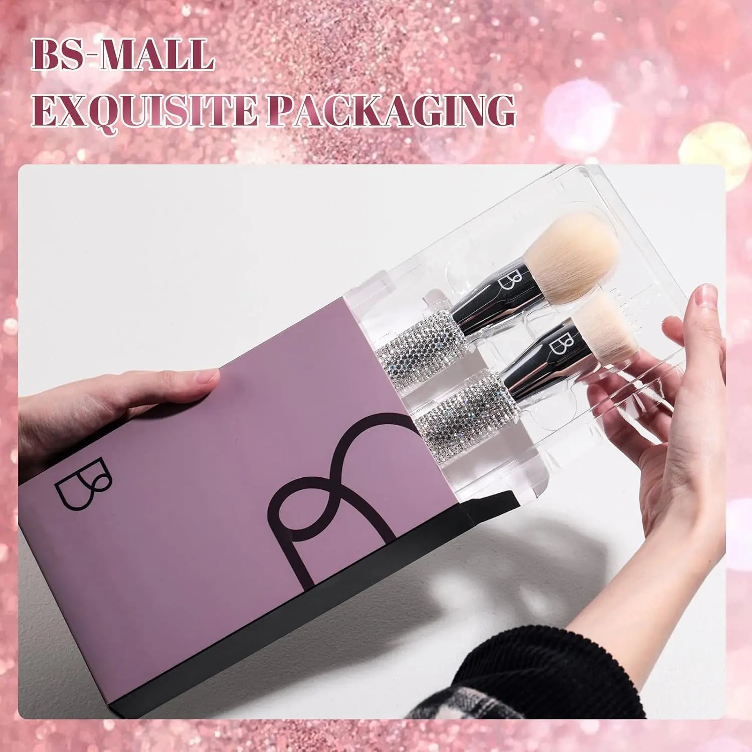 BriBeauty Luxury Diamond Makeup Brushes Set (Pack of 2), Premium Soft Synthetic Bristles BriBeauty